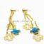 earrings with cross charm drop stainless steel