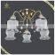 New Designs 5 Lights Indoor Decorative Light Fixture of Ceiling, Glass Flower Antique Lighting