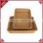 Wholesale handwoven rattan storage dough proofing poly rattan plastic bread basket
