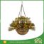 Glittery Lighted Chrismas Decorative Hanging Basket Tree