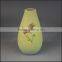 2017 new hand painted mini yellow stoneware vase