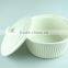 white round porcelain tureen, stock cheap ceamice tureen with lid,double ears tureens