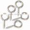 Silver Color Zinc Plated Metal Cup Hooks Eye Shape Screw Hooks Self-tapping Screws Hooks Ring