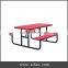 Outdoor camping metal steel picnic table