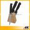 Classic 6pcs Kitchen Chef Knife Pine Wood Block
