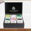 french tea box storage 6 six compartment wooden tea chest