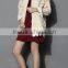 beige color Concealed zip Button closured front women short plus size coat with lace