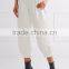 Wholesale Women Apparel Fashion High Waist Cropped Cotton-twill Tapered Pants(DQE0389P)