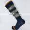 100% cotton fancy knee high strip happy socks men