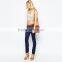 plain custom slim fit denim jeans made in china for women in bulk