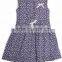 Organic Cotton Floweral Print Girl's Sleeveless Summer Dress
