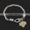 Hollow Philadelphia Eagles logo charm bracelet sports fans custom charm bracelet big chain clasp bracelet for souvenir gifts