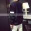 Cheap printed round neck long sleeve oversized cool men's plain printed pullover sweater hoodie