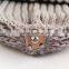 Myfur Newest Real Raccoon Fur Bobble Winter Knitting Wool Beanie Cap
