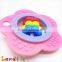 BPA Free EVA Baby Teething Rattle Toy Necklace Pandent Flower Teether