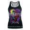 Women Summer Gothic Shirt Zombie bride Print Sleeveless Vest