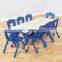 Preschool Square Table And Chairs Kids Billiard Table Colorful Kindergarten Classroom Furniture