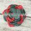 2 Color Burnt Edges Flowers Satin Flowers With Grilled Side Handmade Flower
