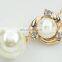 Luxury Brand Imitation Pearl Necklace Earrings Wedding Jewelry Sets Vintage Fashion Crystal Bridal Jewellery Set Women Gift