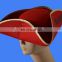 Red Novelties Deluxe tricorn Pirate Hat Adult with gold brim