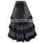 Belle Poque Striped Gathered Steampunk Vintage Gothic Style Black High-Low Skirt BP000345-2