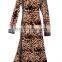 Women's Lycra (Stretchable) Animal Printed & Golden Stone Work Burqa / Casual Wear Fashionable Cheetah Print Bukha