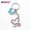 Newest Style Butterfly Metal Rhinestone Keychain