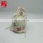Customized Logo packaging printing fabric linen canvas drawstring bag