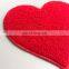 Fashion design custom love heart patch embroidery chenille patches