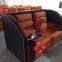 Custom genuine leather power recliner love seat with tray table for cinema hall