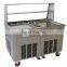 Street food stir ice cream roll machine/thai fried ice cream machine/square pan fired ice cream roll machine