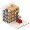 Industrial adjustable warehouse Push back racking for garment storage