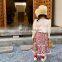 Autumn New Girl Super Western Style Three-piece Korean Little Girl Knitted Top + Lace Vest + Floral Half Skirt