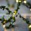 Solar led outdoor garden copper wire string leaf light home decor lighting indoor christmas decoration strip fairy lights