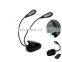 High Brightness Flexible led clip on reading battery powered book light for reading in bed