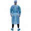 AAMI Level 2 PE Coating Surgical Gown Dental Medical Disposable Non-woven Isolation Gown
