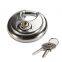 Factory direct sale cheap hot sale good quality security round shape stainless steel disc padlock 60-90mm