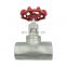 hugh quality stainless steel 304 316 cf8m pull handle manual female thread bps straight stop globe valve