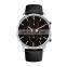 New Design SKMEI 9103 Luxury Stainless Steel Back Genuine Leather Quartz Watch for Men