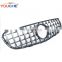 GT style car front bumper grille grill for Mercedes Benz GLC class W253 X253 without camera 2016-2019  Silver