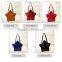 China Guangzhou Wholesale PU Waxy Leather Sholder Bag Star Shape Handbag for Ladies