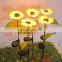 Outdoor Solar Led Sunflower Lawn Light Garden Stake Lights For Patio Yard Porch Walkway Landscape Lighting Decoration