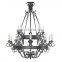 Modern Luxury Indoor Hotel Lobby Home Dinning Living Room Decoration Black Hanging Led Pendent Crystal Chandelier