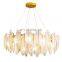 Hotel Villa Project Decorative Lighting white glass leaves Luxury Crystal Chandelier Post Modern Ceiling Pendant Lamp