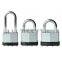 Hardened Steel Shackle Brass cylinder Long shackle lock with Keys Laminated Padlock