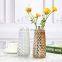 Design Wholesale Handmade Nordic Wedding Garden Home Decorative Creative Diamond Modern Clear Crystal Glass Pot Flower Vase