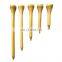OEM wholesale high quality premium logo bullet shaped eco friendly golf wooden bamboo tees for boys 7-12 scale mark