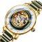 Diellea Men's Mechanical Automatic Jade Gold watch genuine hollow business luxury Sapphire Wristwatch Waterproof Life 6013G
