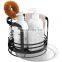 Stainless Steel Kitchen Sink Caddy Organizer Storage Sponge Soap Brush Holder with Drain Pan Tray