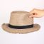 Spring and Summer New Outdoor Sunshade Beach Sunscreen Lafite Straw Hat for the Middle and Elderly with Retro Fur Edge